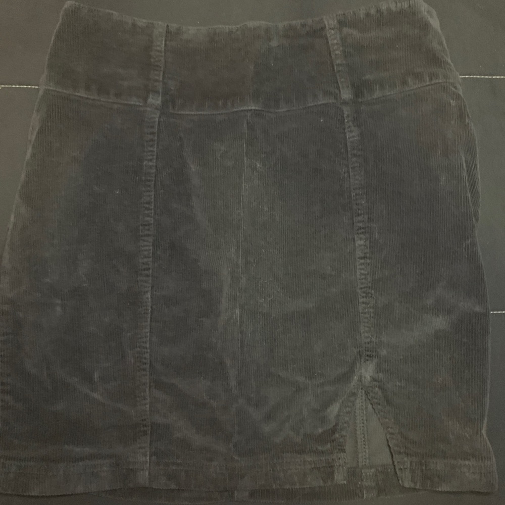 Corduroy black skirt